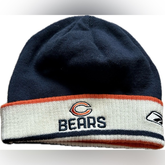 Reebok Navy and White NFL Chicago Bears Beanie - Picture 1 of 2